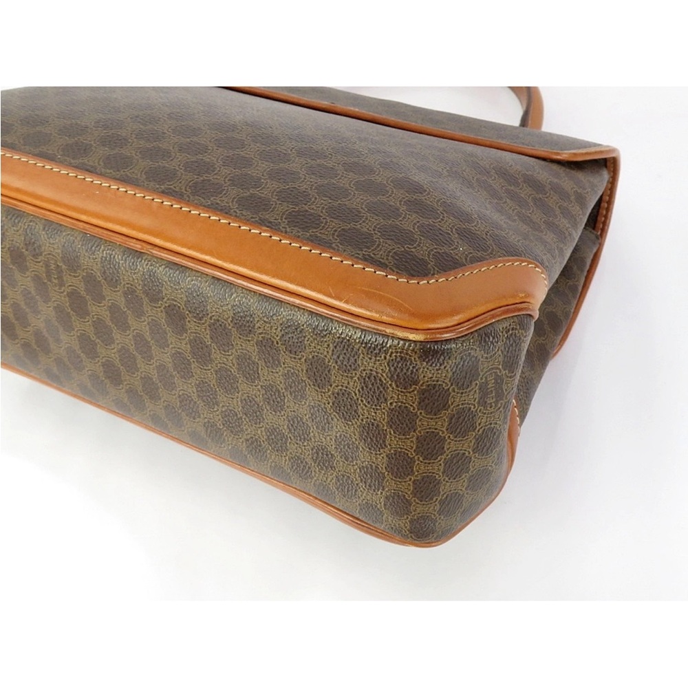 Celine Brown and Tan Patterned Satchel - Picture 9 of 16
